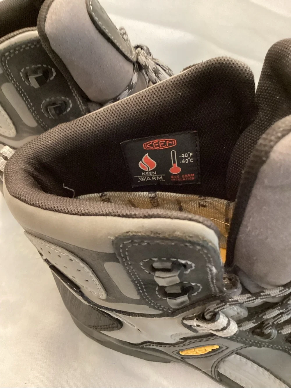 KEEN Women’s Gray and Black Waterproof Utility/Work/Hiking Boots
